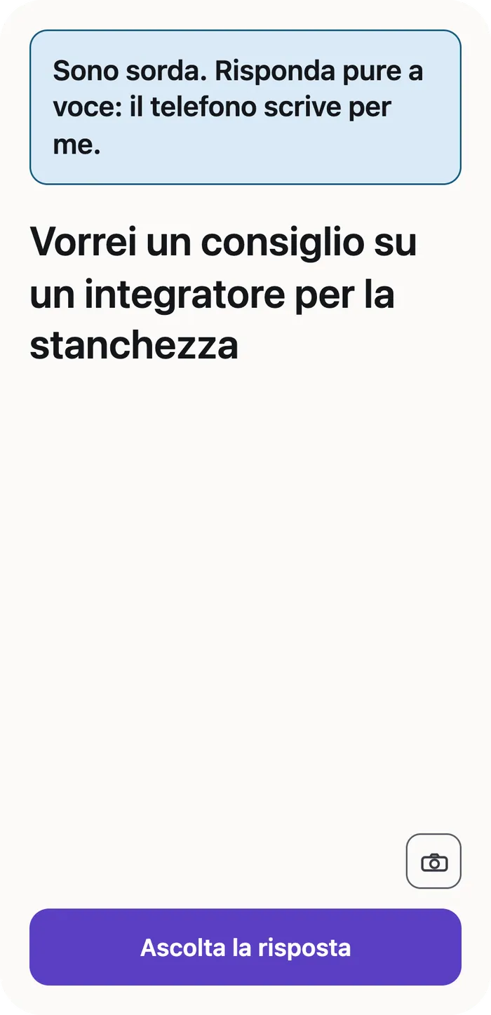 Lo schermo girato verso l'altra persona